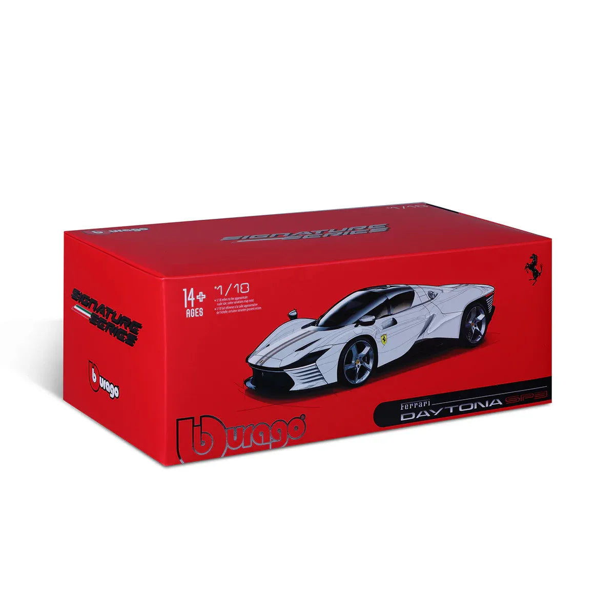 Modellino Ferrari Daytona SP3 Bburago 1:18 bianco da collezione