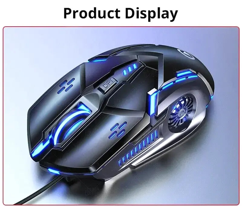 Mouse da gioco RGB G5 3200 DPI, ergonomico, cablato e silenzioso