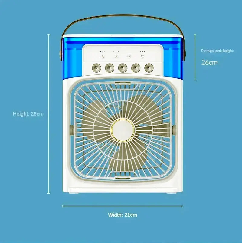Umidificatore portatile ventilatore aria condizionata 3 velocità