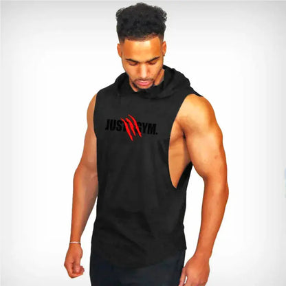 Men’s Fitness Hoodie Tank Top, Ideal for Jogging and Training