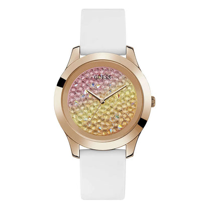 GUESS W1223L3 Montre Femme Bracelet en Silicone Élégant