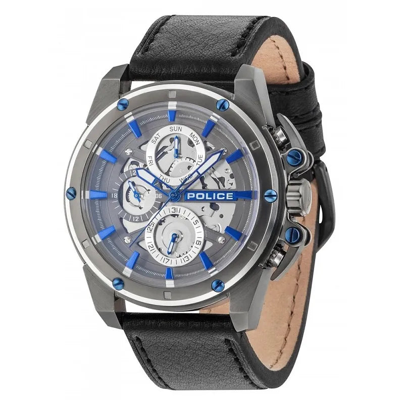 Montre Homme Police 14688JSUS/13 Cuir et Acier Ø 47 mm