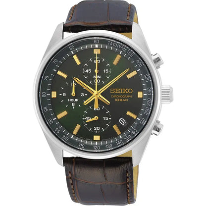 Montre Homme Seiko SSB385P1 Verte: Élégance Moderne