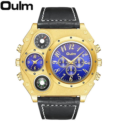 Oulm Original 1349 military watch with compass and two time zones