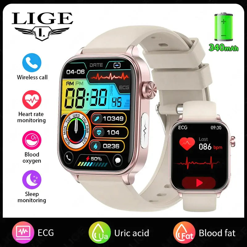 Reloj Inteligente Médico AI: ECG, PPG y Llamadas Bluetooth