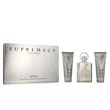 Afnan Supremacy Silver Men’s Perfume Gift Set EDP 3 Pcs