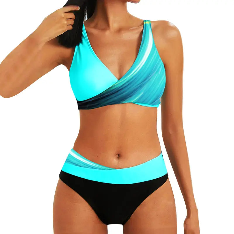 Conjunto Bikini Tankini mujer, alta cintura para la playa