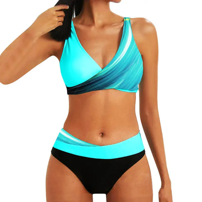 Conjunto Bikini Tankini mujer, alta cintura para la playa