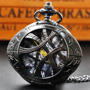 Orologio da tasca vintage al quarzo con catena, regalo elegante