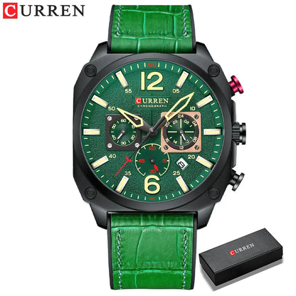 Curren 8398 Men's Watch - Chronograph, Waterproof, Elegant