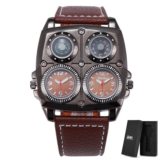 Oulm 1140 men's watch, military style, quartz movement.