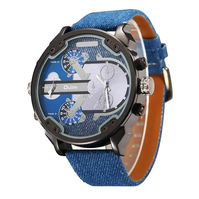 Oulm HP3548 orologio uomo: lusso, doppio fuso orario, sportivo