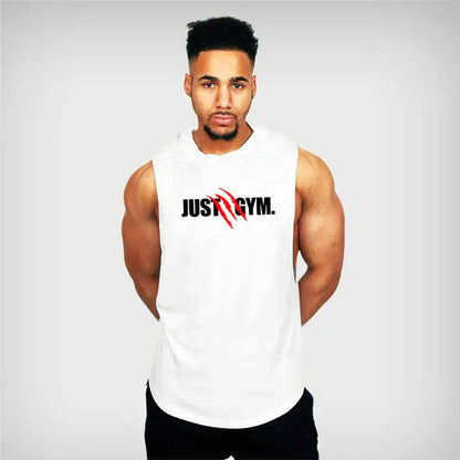 Men’s Fitness Hoodie Tank Top, Ideal for Jogging and Training