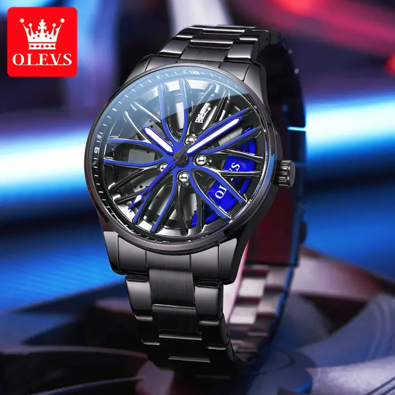 OLEVS orologio uomo sportivo, quarzo, impermeabile e elegante