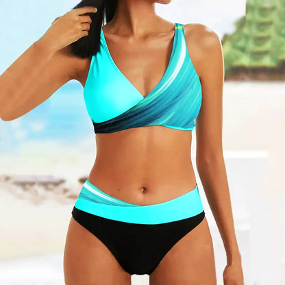 Conjunto Bikini Tankini mujer, alta cintura para la playa