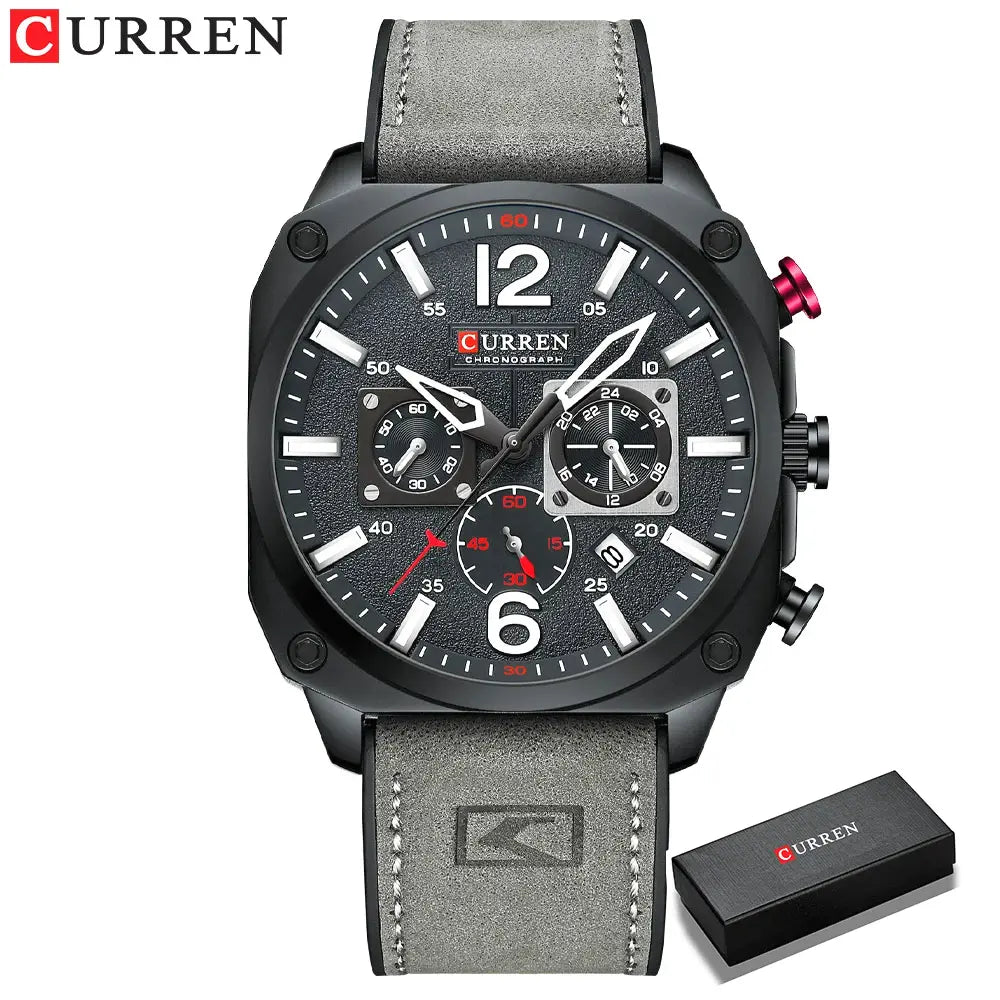 Curren 8398 Men's Watch - Chronograph, Waterproof, Elegant