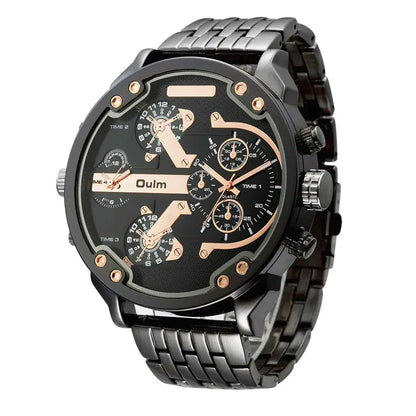 Oulm HP3548 orologio uomo: lusso, doppio fuso orario, sportivo