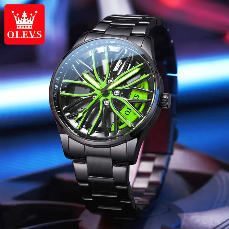 OLEVS orologio uomo sportivo, quarzo, impermeabile e elegante