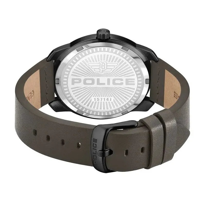 Montre Police PL15714JSU-61A Homme, Bracelet Cuir 44mm