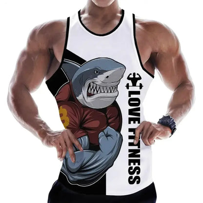 Men's 3D Tank Top Rottweiler Love for Fitness & Bodybuilding