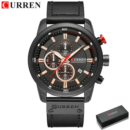 Curren 8291 Cronografo Sportivo Luxury, Orologio Uomo Elegante