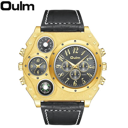 Oulm Original 1349 military watch with compass and two time zones