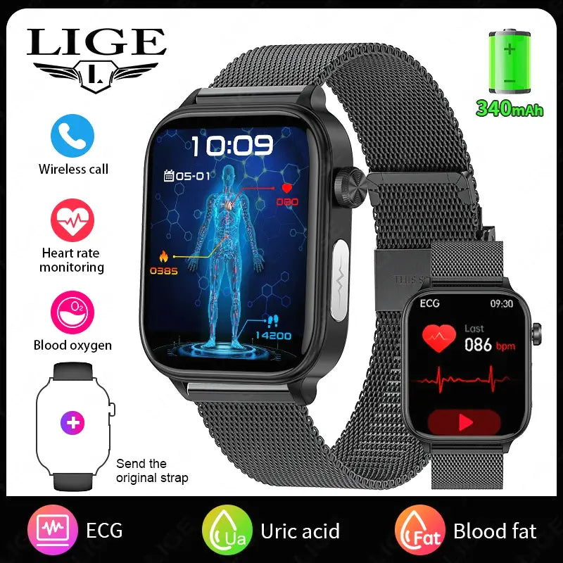 Reloj Inteligente Médico AI: ECG, PPG y Llamadas Bluetooth