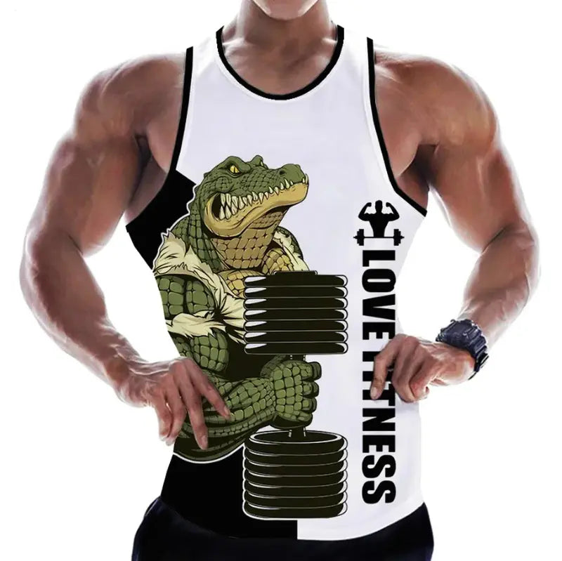 Men's 3D Tank Top Rottweiler Love for Fitness & Bodybuilding