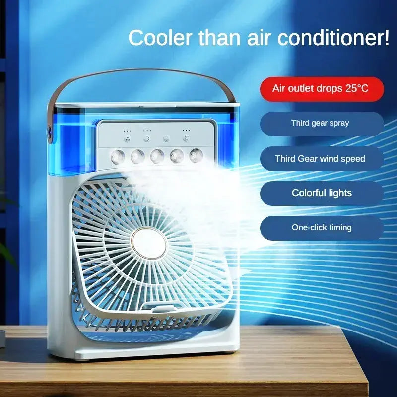 Ventilateur et humidificateur portable 3 vitesses pour bureau