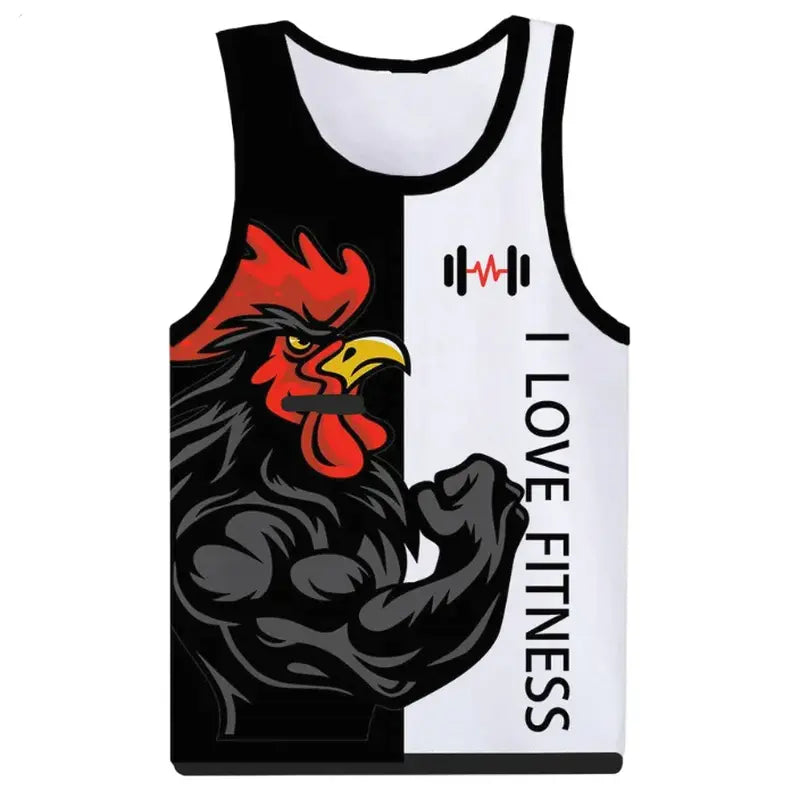 Men's 3D Tank Top Rottweiler Love for Fitness & Bodybuilding