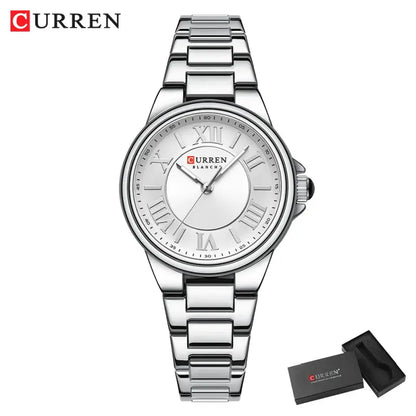 Montre CURREN 9091 Femme avec Bracelet Acier et Affichage Or Rose