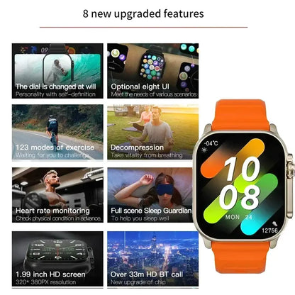 10 Ultra Smart Watch 49mm GPS, Bluetooth, NFC, Wireless Charging