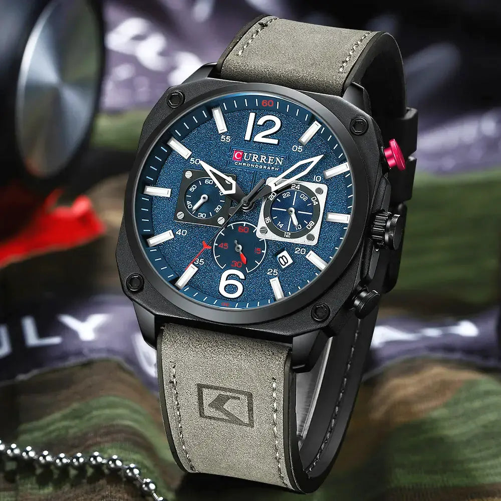 Reloj Curren 8398 Hombre - Cronógrafo, Impermeable, Elegante