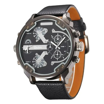 Oulm HP3548 orologio uomo: lusso, doppio fuso orario, sportivo