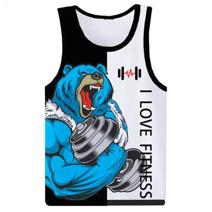 Men's 3D Tank Top Rottweiler Love for Fitness & Bodybuilding