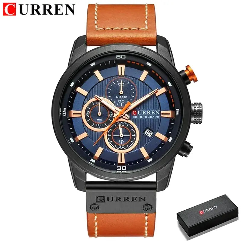 Curren 8291 Cronografo Sportivo Luxury, Orologio Uomo Elegante