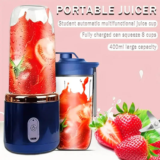 Portable Blender 6 Blades 400ML USB for Fresh Juices