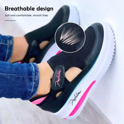 Zapatillas de Mujer de Verano con Plataforma y Malla Transpirable