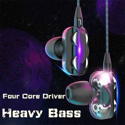 Casque avec double driver et son HiFi pour jeux et musique