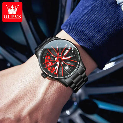 OLEVS orologio uomo sportivo, quarzo, impermeabile e elegante