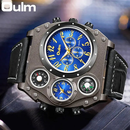 Oulm Original 1349 military watch with compass and two time zones