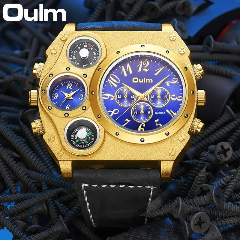 Oulm Original 1349 military watch with compass and two time zones