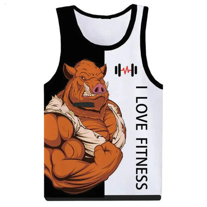 Men's 3D Tank Top Rottweiler Love for Fitness & Bodybuilding