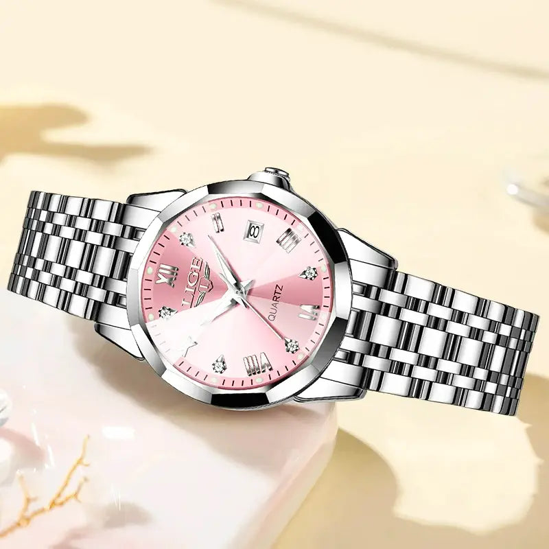 LIGE orologio da donna sportivo, elegante e impermeabile con scatola.