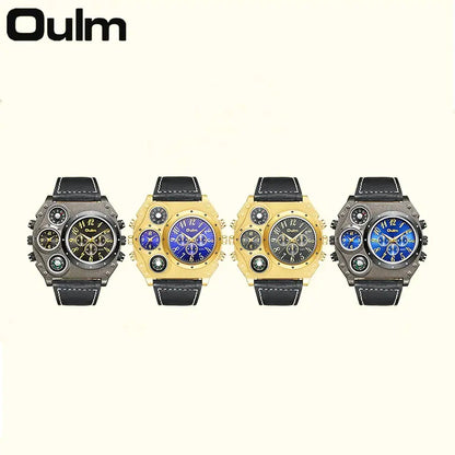 Oulm Original 1349 military watch with compass and two time zones