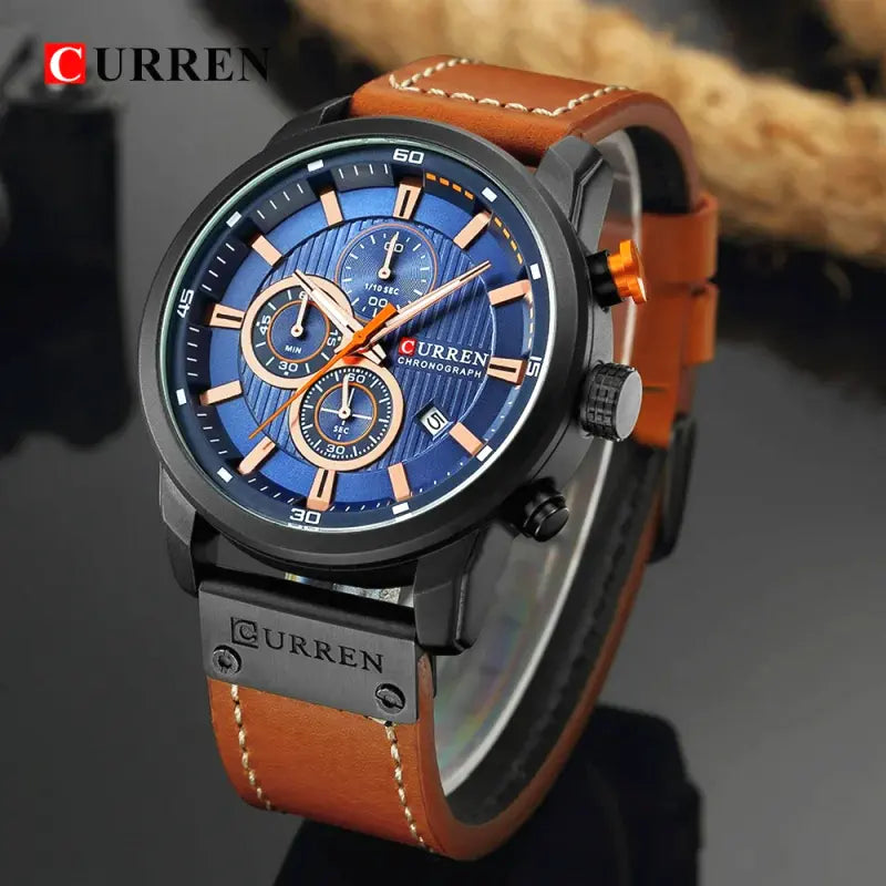 Curren 8291 Cronografo Sportivo Luxury, Orologio Uomo Elegante