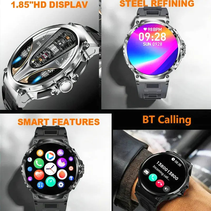 Men's Smartwatch V69: Bluetooth Fitness Tracker 710mAh