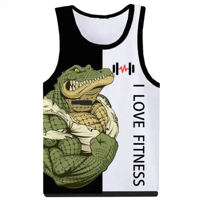 Men's 3D Tank Top Rottweiler Love for Fitness & Bodybuilding