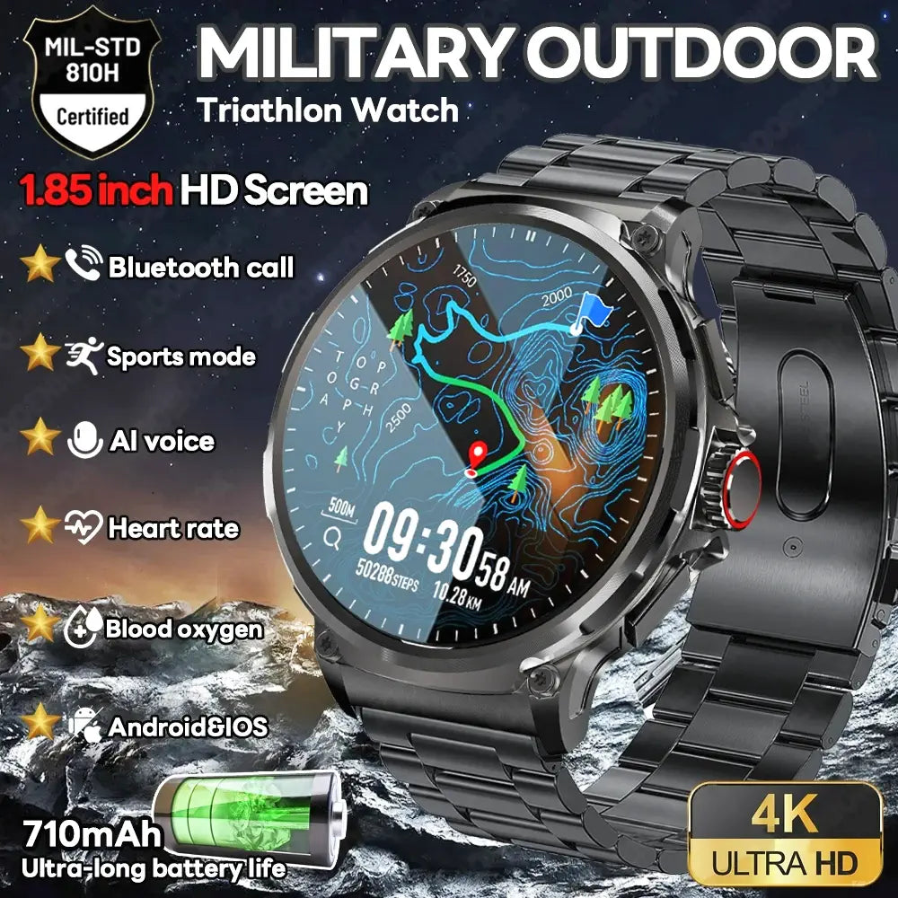 Men's Smartwatch V69: Bluetooth Fitness Tracker 710mAh