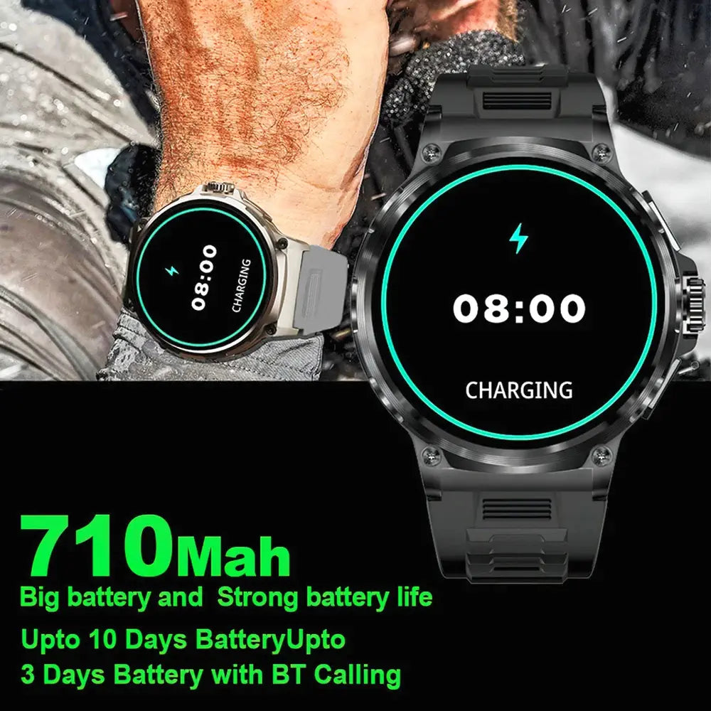 Men's Smartwatch V69: Bluetooth Fitness Tracker 710mAh